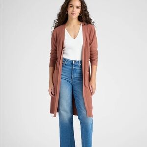 Rust Long Cardigan Wantable large Tea n Rose